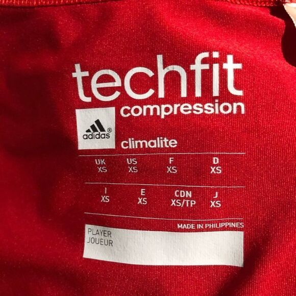 Adidas tech fit compression crimson red top - Picture 6 of 6